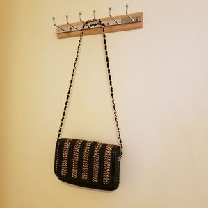 Deena & Ozzy straw shoulder bag